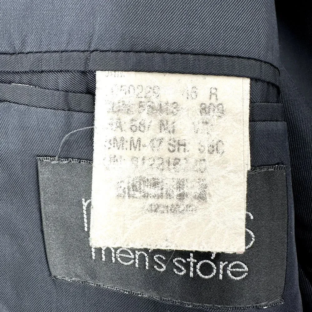 Chaps Ralph Lauren Blazer‎ Jacket 46R Wool Gold Buttons Navy Blue Sport Coat